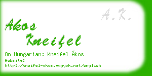 akos kneifel business card